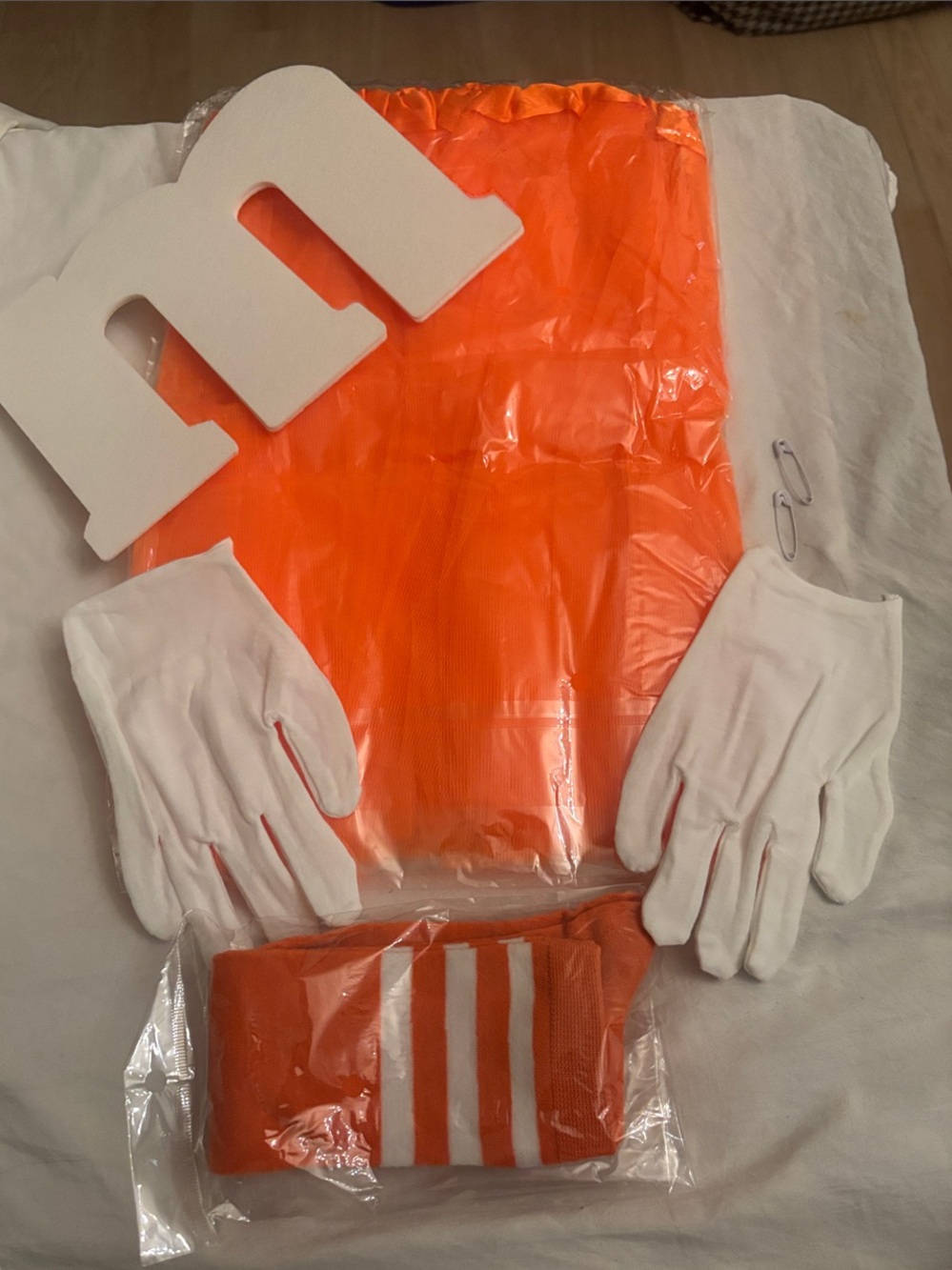 Orange Party Accessory Kit with White Gloves - Home Party Supplies